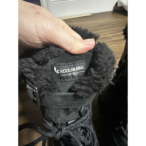 Koolaburrar by UGG Imree Boots Womens Sz 8 Black Waterproof Faux Fur Winter Snow - Picture 5 of 8